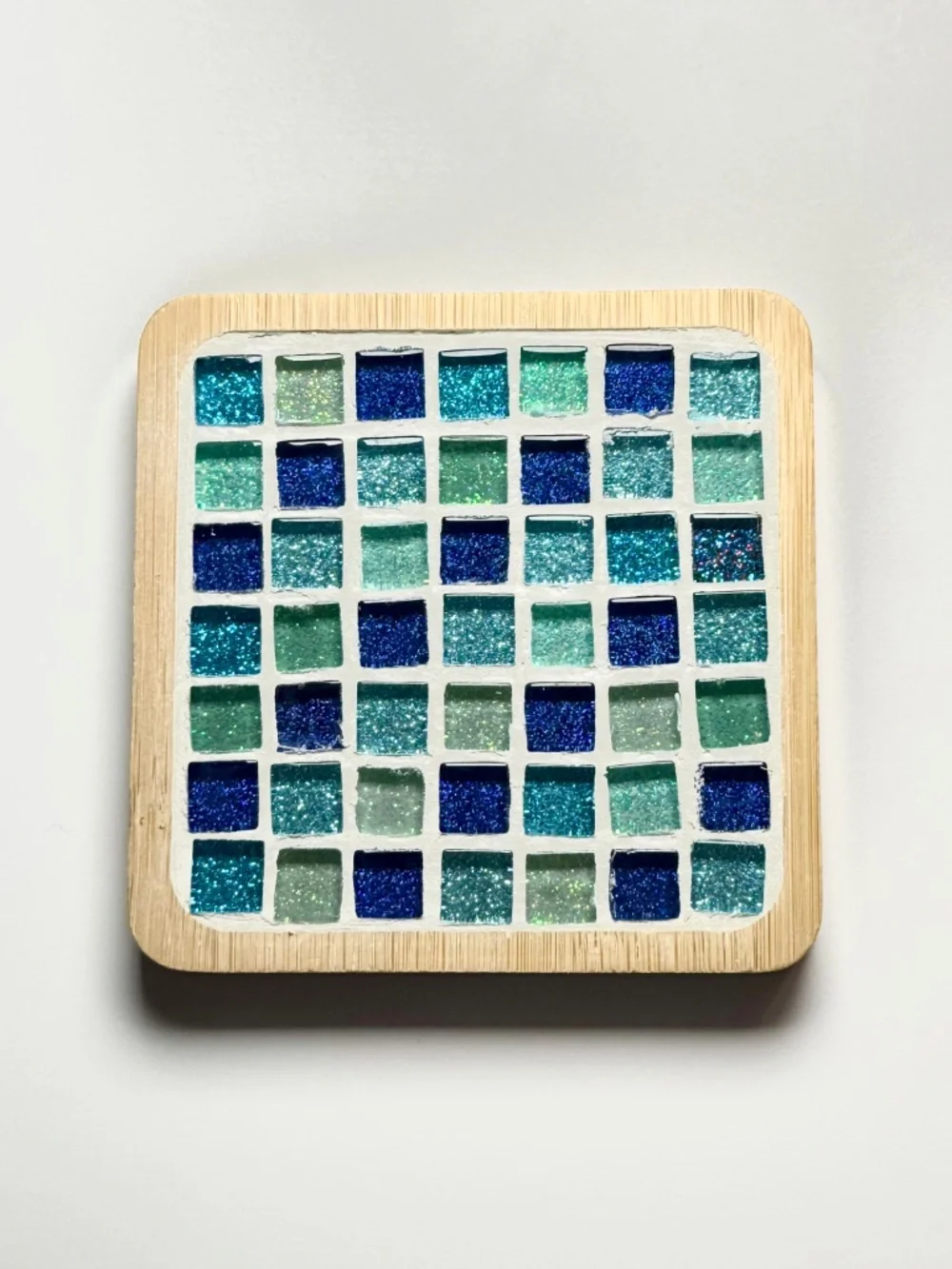 DIY Mosaic Tile Coaster Making Kit - Blue